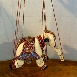 Wooden Elephant Marionette